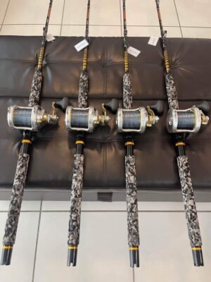 4 Shimano Talica  25II 2 speed reels and rods.
