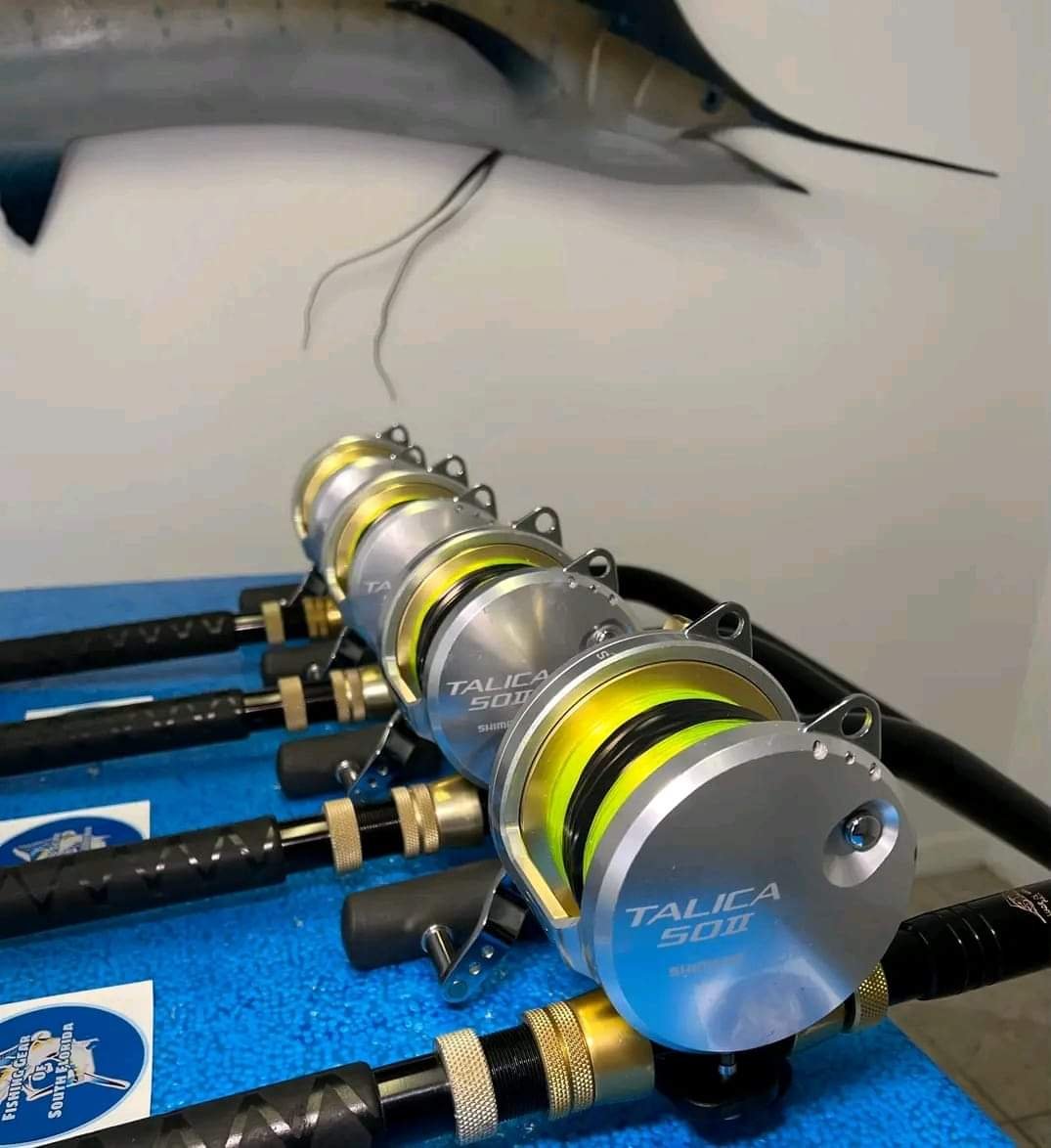 Shimano Talica 50II 2 speed reels with rods. - Image 3